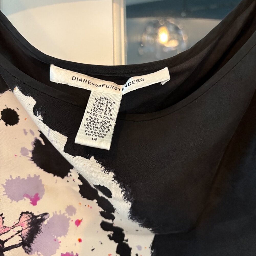 Diane Von Furstenburg Tella Silk Dress size 14. Gently used - Picture 5 of 5